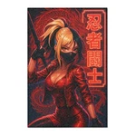 Ninja Warrior Area Rug, Anime Decor, Japanese Style Home Cosplay. Fixed Price $48.99.