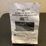 Haul-master Aluminum Mobility Wheelchair Carrier 67599 Instructions Manual Guide. Fixed Price $13.45.