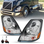For 2004-2017 Volvo Semi Truck Vnl Vnm Chrome Projector Headlights W/bulbs. Fixed Price $185.99.