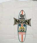 Mooneyes Surf Board (427)T-SHIRT 100% Cotton Natural Color Mopar Chev Ford Nhra. Fixed Price $42.95.