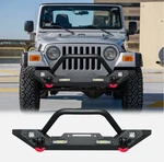 Vijay Fits 1997-2006 Jeep Wrangler Tj Steel Front Bumper With Square Lights. Fixed Price $259.00.