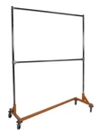 Heavy Duty Commercial Double Rail Rolling Z Rack. Fixed Price $121.85.