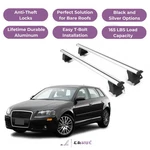 Erkul Roof Rack Crossbars For Audi A3 2006-2013 Naked Aluminum Silver. Fixed Price $239.90.