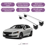 Erkul Roof Rack Crossbars For Volvo S60 2010-2018 Naked Aluminum Silver. Fixed Price $238.41.
