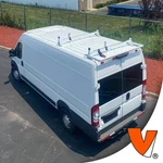 H1 2-BAR Aluminum Rack System W/ Roller Ram Promaster 2013-CURRENT White. Fixed Price $702.05.