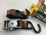 Cargoloc 32573 8' Ratchet Tie Down Straps W/ Coated Hooks - 1000LBS. Fixed Price $12.95.