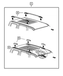 Genuine Mopar Luggage Rack Side Rail Right 55157418AC. Fixed Price $157.00.