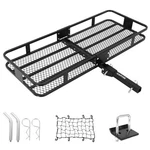 500LBS Folding Rack Cargo Basket Trailer Hitch Mount Luggage Carrier Fit Suv. Fixed Price $117.84.