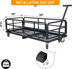 60" Trailer Hitch Folding Cargo Carrier Basket Rear Luggage Rack W/ Wheels. Fixed Price $183.48.