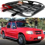 50" Roof Rack Cargo Basket Cross Bars W/led Light Ford Explorer Sport Trac. Fixed Price $229.08.