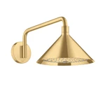 Hansgrohe Head Shower Axor Front With Arm 26021250 Brushed Gold Optic. Fixed Price $1730.44.