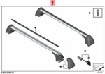 Genuine Mini Cooper Jcw One F54 F60 ALL4 Sd Se Railing Carrier 82712327922. Fixed Price $388.21.