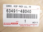 Genuine Oem Toyota 63491-48040 Passenger Front Roof Rack Cover 08-13 Highlander. Fixed Price $77.34.