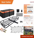 Hitch Mount Cargo Carrier Steel 53X19X5 Waterproof Bag 51X17X18 Lbs 500. Fixed Price $243.98.