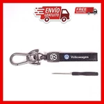 Volkswagen Leather Keychain Luxury Car Fob Strap Holder With D-ring. Fixed Price $15.25.
