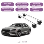 Erkul Roof Rack Crossbars For Volvo S60 2019-2025 Naked Aluminum Silver. Fixed Price $238.41.