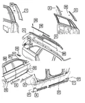 Genuine Mopar Luggage Rack Side Rail Left 4857767AE. Fixed Price $63.86.