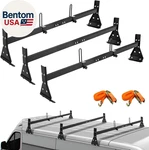 Universal Roof Ladder Rack For Van, Adjustable Length 57''-65'', 3 Bars Fit Ch. Fixed Price $260.83.