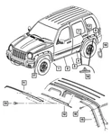 Genuine Mopar Roof Molding Right 55360174AC. Fixed Price $49.28.