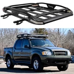 50" Roof Rack Cargo Baskets Crossbars W/led Light Ford Explorer Sport Trac. Fixed Price $229.07.