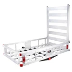 Vevor 500LB Hitch Cargo Carrier W/ Ramp, 2" Receiver, Aluminum Suv Truck Rack. Fixed Price $219.99.