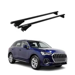 For Audi Q3 2018-2025 Omac U027384 Black Flush-mounted Roof Rails Cross Bars. Fixed Price $219.90.
