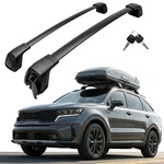 Roof Rack Cross Bars Fit 2021-2026 Kia Sorento Anti Theft Lock Black X-line Side. Fixed Price $179.99.