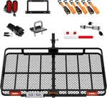 Mockins 72"X36"X6" Xxl Folding Trailer Hitch Cargo Carrier W/rear Lights & Plate. Fixed Price $590.61.