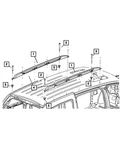 Genuine Mopar Roof Rail Base Right 1JZ841KGAA. Fixed Price $97.70.