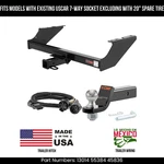For 08-16 F350 Sd Trailer Hitch 4PIN Wiring 2" Ball Fit Uscar Plug Exc 20" Spare. Fixed Price $336.99.