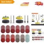 240-PIECE 2-INCH Sanding Discs Variety Kit With Aluminum Oxide Backer Plate. Fixed Price $27.89.