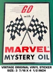 Marvel Mystery Oil - Vintage Original Vinyl Decal Sticker Go With Engine. Fixed Price $9.41.