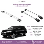 Erkul Set Roof Side Rails Rack&cross Bars For Volkswagen Touareg 04-10 Silver. Fixed Price $244.90.