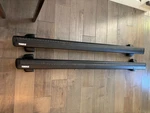Terrific Thule 480R Rapid Traverse Foot Pack W/ 53" Aeroblade Bars Roof Rack. Fixed Price $230.00.