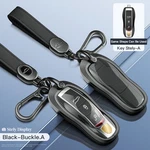 Aluminum Alloy Tpu Silvery Car Key Case Cover With Buckle For Porsche Cayenne. Fixed Price $23.68.