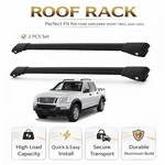 Roof Rack Cross Bars Set To Fit Ford Explorer Sport Trac 2007-2010 Black 2X. Fixed Price $129.00.