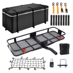 60" Hitch Mount Cargo Carrier Basket + Waterproof Bag, Folding, 500 Lbs Load. Fixed Price $305.34.