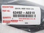 Genuine Oem Toyota 63492-AE010 Driver Lh Front Roof Rack End Cover 04-10 Sienna. Fixed Price $61.50.