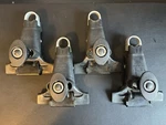 Set 4 Yakima 1A Rain Gutter Roof Rack Towers Cargo Round Bar Rail Mounts. Fixed Price $105.00.