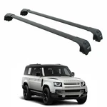 For Land Rover Defender 110 (2020-2026) Roof Rack Cross Bars Slot Rail, Black. Fixed Price $308.00.