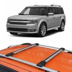 Ford Flex 2009-2022 Roof Rack Cross Bars Silver Pair Raised Rails 2X. Fixed Price $129.00.