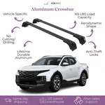 Fits Hyundai Santa Cruz 2022-2026 With Factory Rails Roof Rack Cross Bars 165 Lb. Fixed Price $121.41.