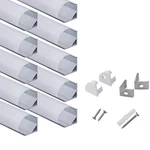 Hunhun 3.3FT/1METER Shape Led V-CHANNEL-3.3FT 10-PACK, Silver. Fixed Price $37.87.