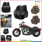 Universal Fit Throw Over Motorcycle Canvas Cargo Saddlebags Dual Straps Durable. Fixed Price $56.97.