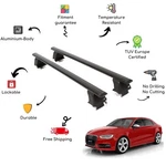Bare Roof Rack Cross Bars Set For Audi A3/S3 8V Sedan 4 Door 13-UP Black Color. Fixed Price $265.91.