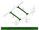 Genuine Nissan Roof Luggage Carrier Cross Rail 73807-ZQ00A. Fixed Price $163.12.