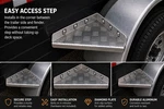 (4) Aluminum Trailer Fender Step Diamond Plate Corner 7.87" Bolt-on 1000509. Fixed Price $99.95.