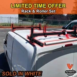 2 Bar White Steel Ladder Rack W/roller Fits: Ram Promaster City All Year Returns. Fixed Price $599.00.