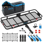 Mockins 60X20X6" Hitch Mount Cargo Trailer 500LBS Cap. 2" Receiver Compatible. Fixed Price $249.99.