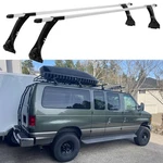 63" Rain Gutter Roof Rack Cross Bar Cargo Carrier Ford Econoline E350 Van. Fixed Price $169.15.